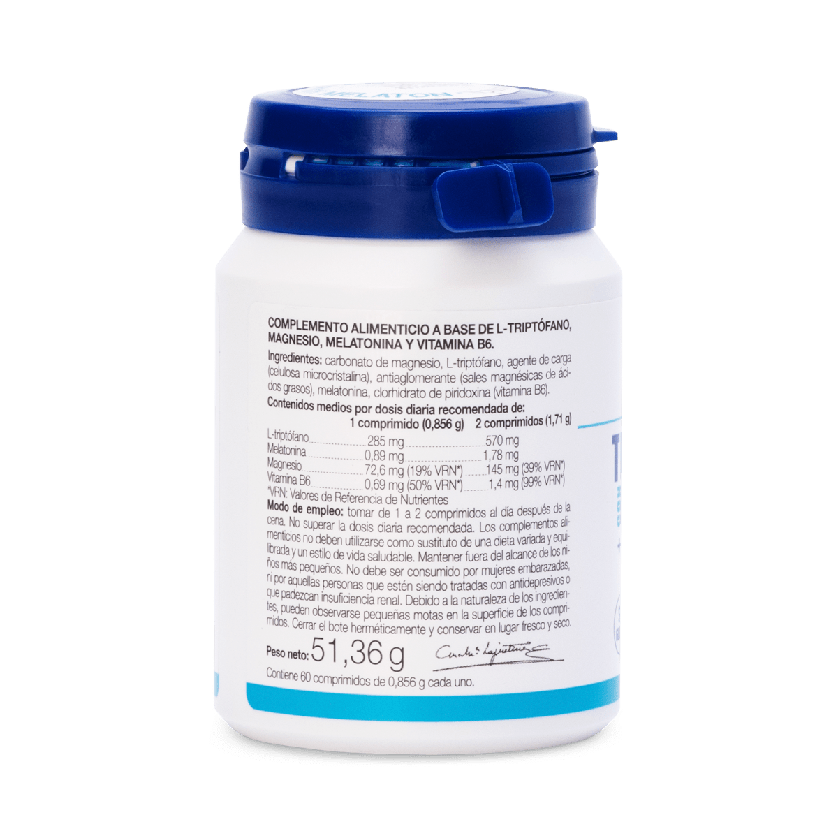 Ana María Lajusticia Tryptophan with Mel + Magnesium + Vit. B6 60Tabs