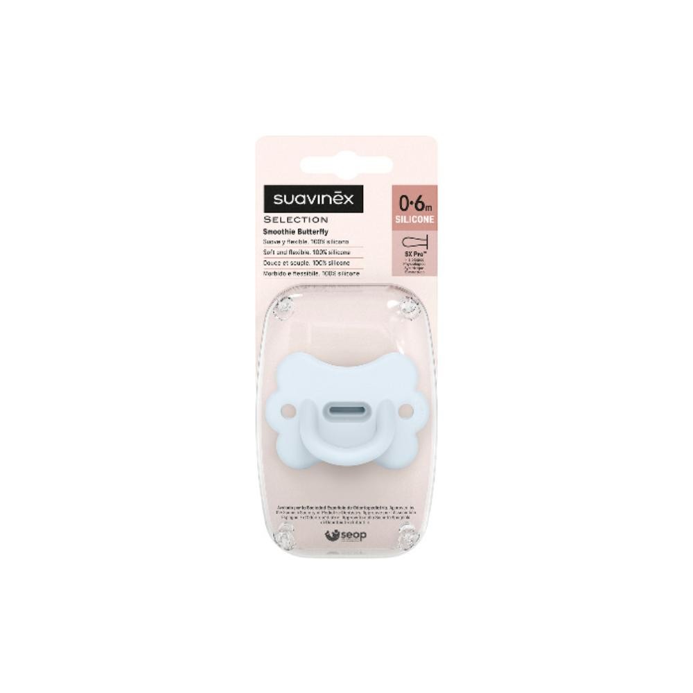 Suavinex Chupete Smoothie Butterfly Tetina Fisiológica SX Pro 0-6M Azul Claro-2