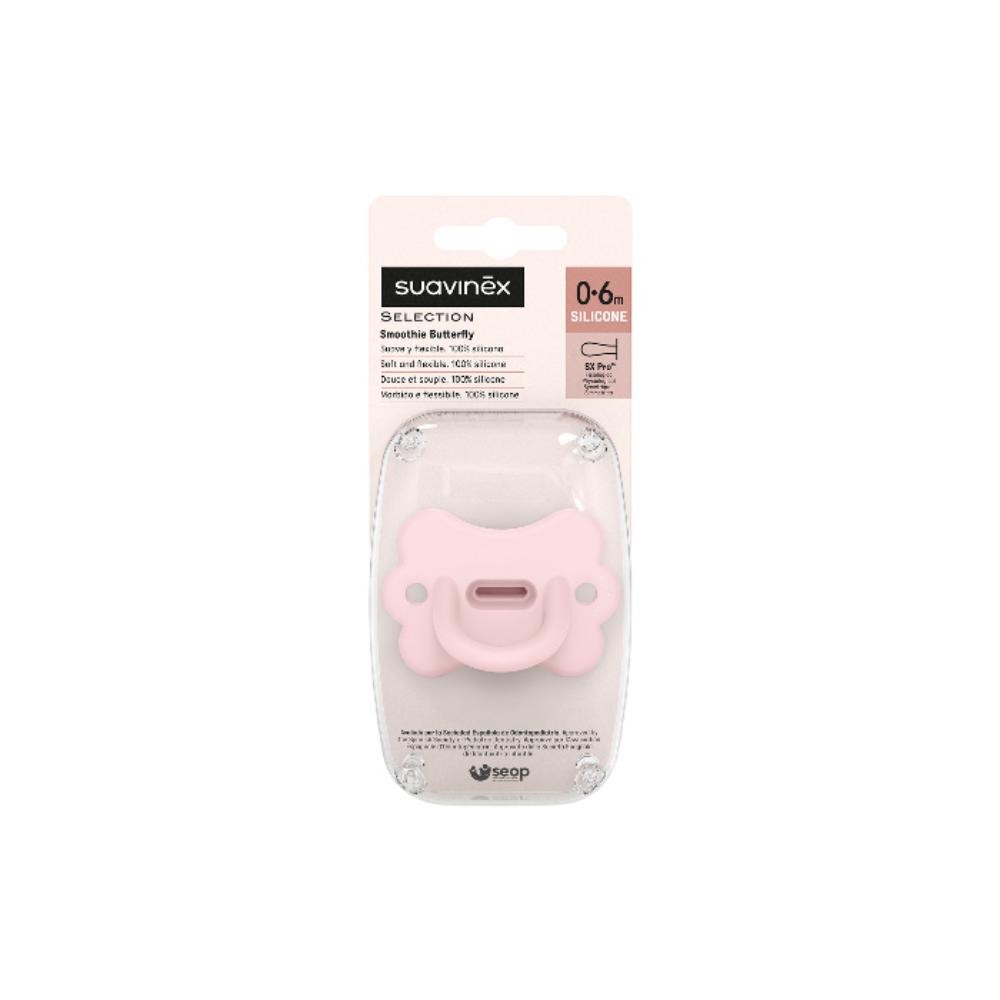 Suavinex Chupete Smoothie Butterfly Tetina Fisiológica SX Pro 0-6M Rosa-2