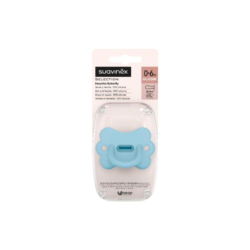 Suavinex Chupete Smoothie Butterfly Tetina Fisiológica SX Pro 0-6M Azul-2