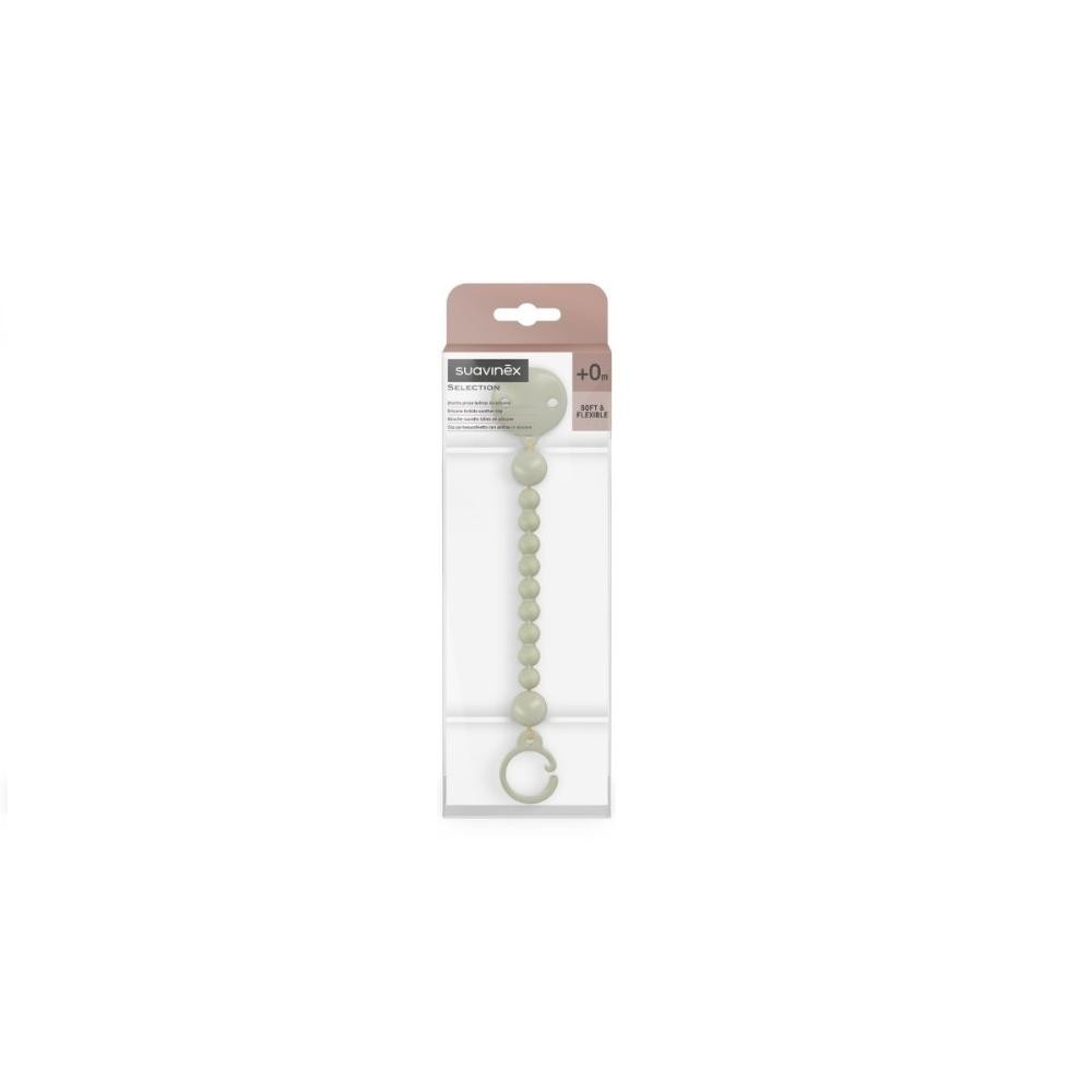 SUAVINEX Broche Pinza Bolitas de Silicona Verde 1 ud-2