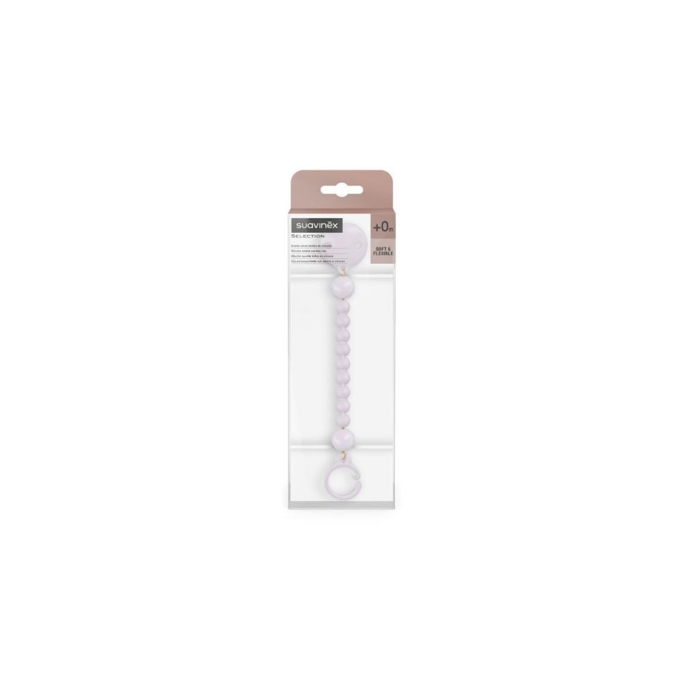 SUAVINEX Broche Pinza Bolitas de Silicona Morado 1 ud-2