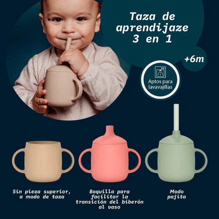 SUAVINEX Taza Aprendizaje 3 en 1 Beige 1 ud-3