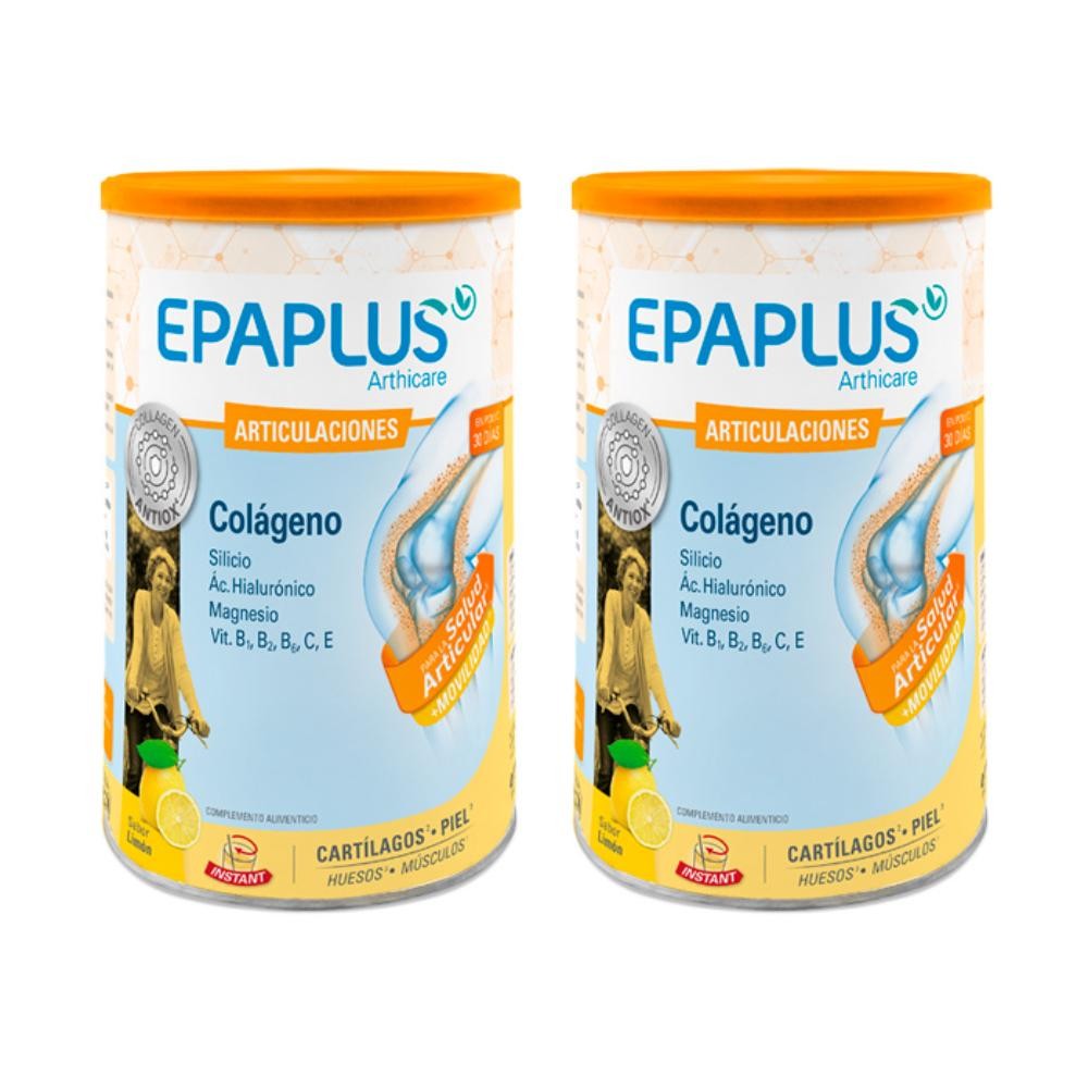 EPAPLUS Arthicare Colágeno + Silicio + Hialurónico + Magnesio Instant Limón DUPLO 2x330gr-1