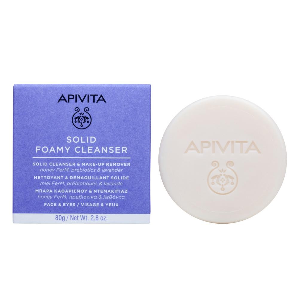 Apivita Solid Foamy Cleanser Desmaquillante Sólido 80 g-2