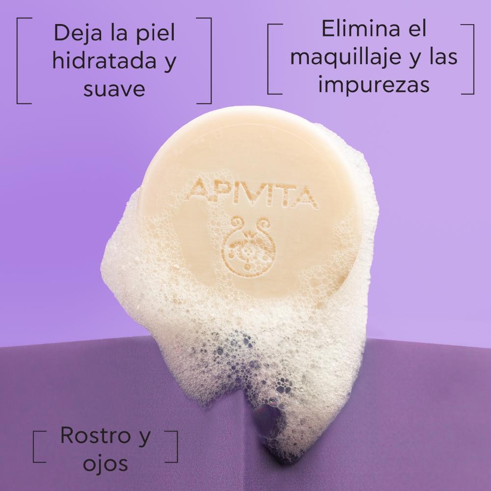 Apivita Solid Foamy Cleanser Desmaquillante Sólido 80 g-3