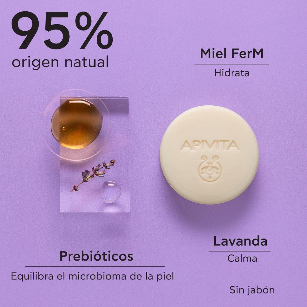 Apivita Solid Foamy Cleanser Desmaquillante Sólido 80 g-4