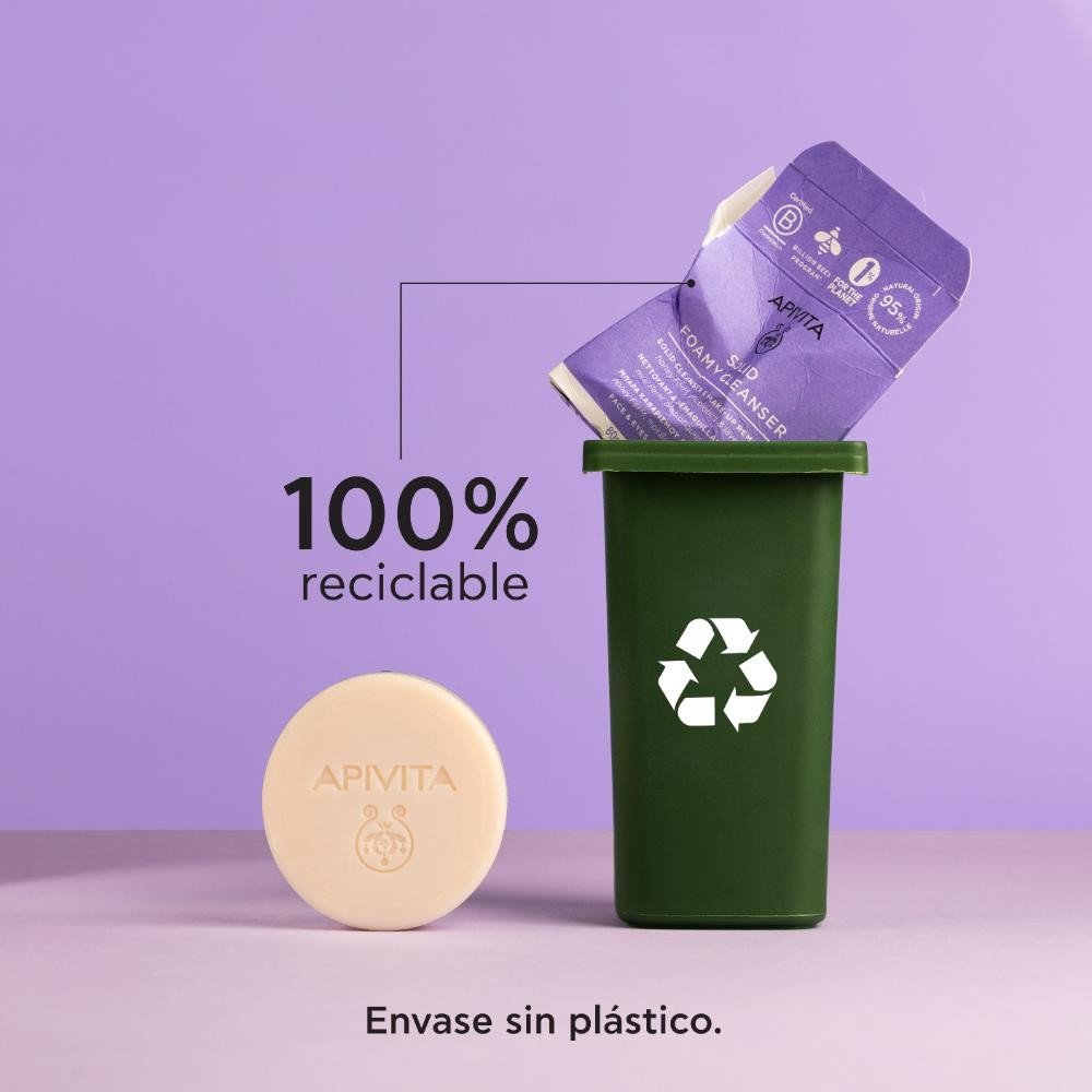 Apivita Solid Foamy Cleanser Desmaquillante Sólido 80 g-8