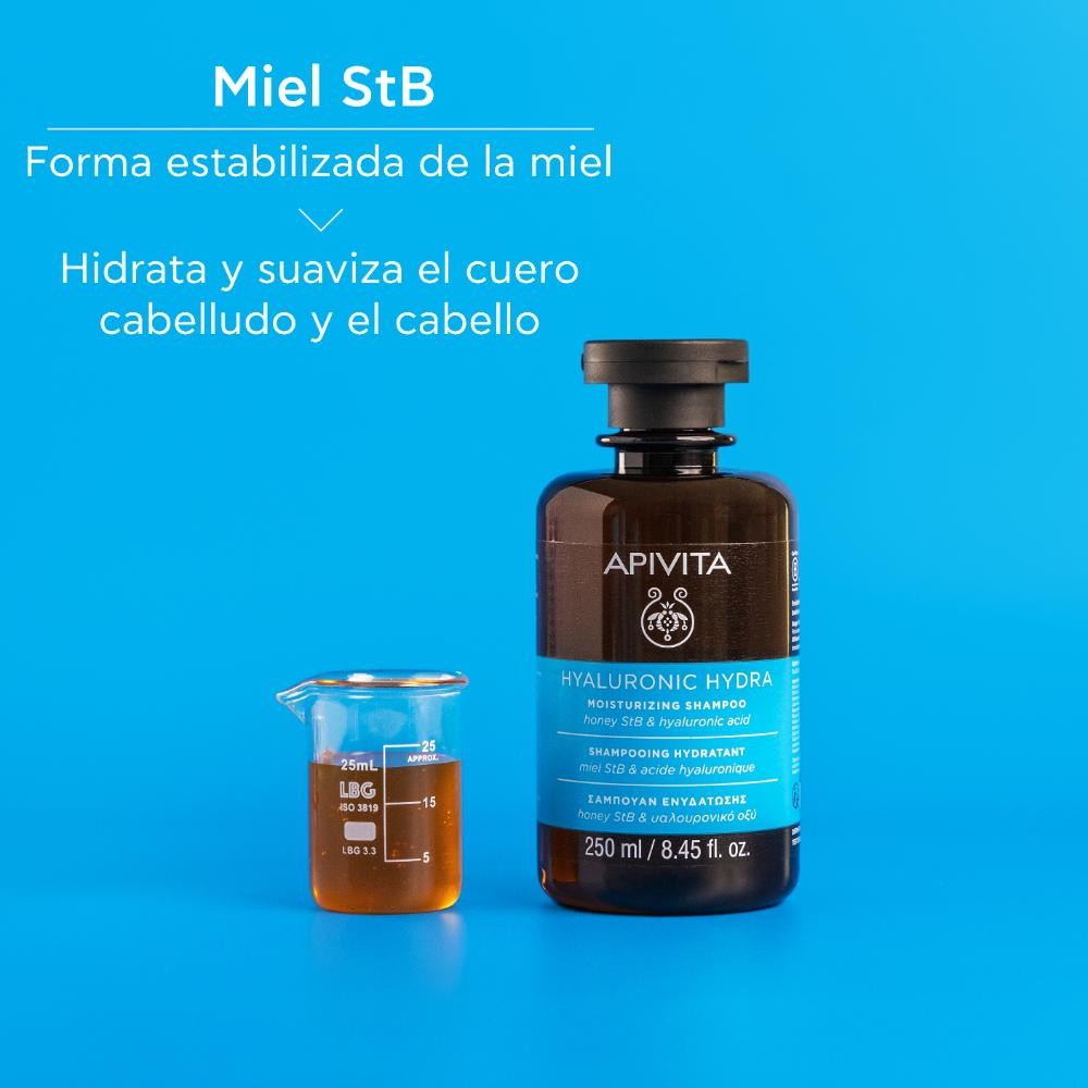 Apivita Hyaluronic Hydra Champú Hidratante Cabello Fino 250 ml-6