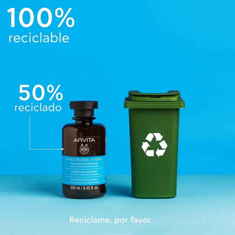 Apivita Hyaluronic Hydra Champú Hidratante Cabello Fino 250 ml-8