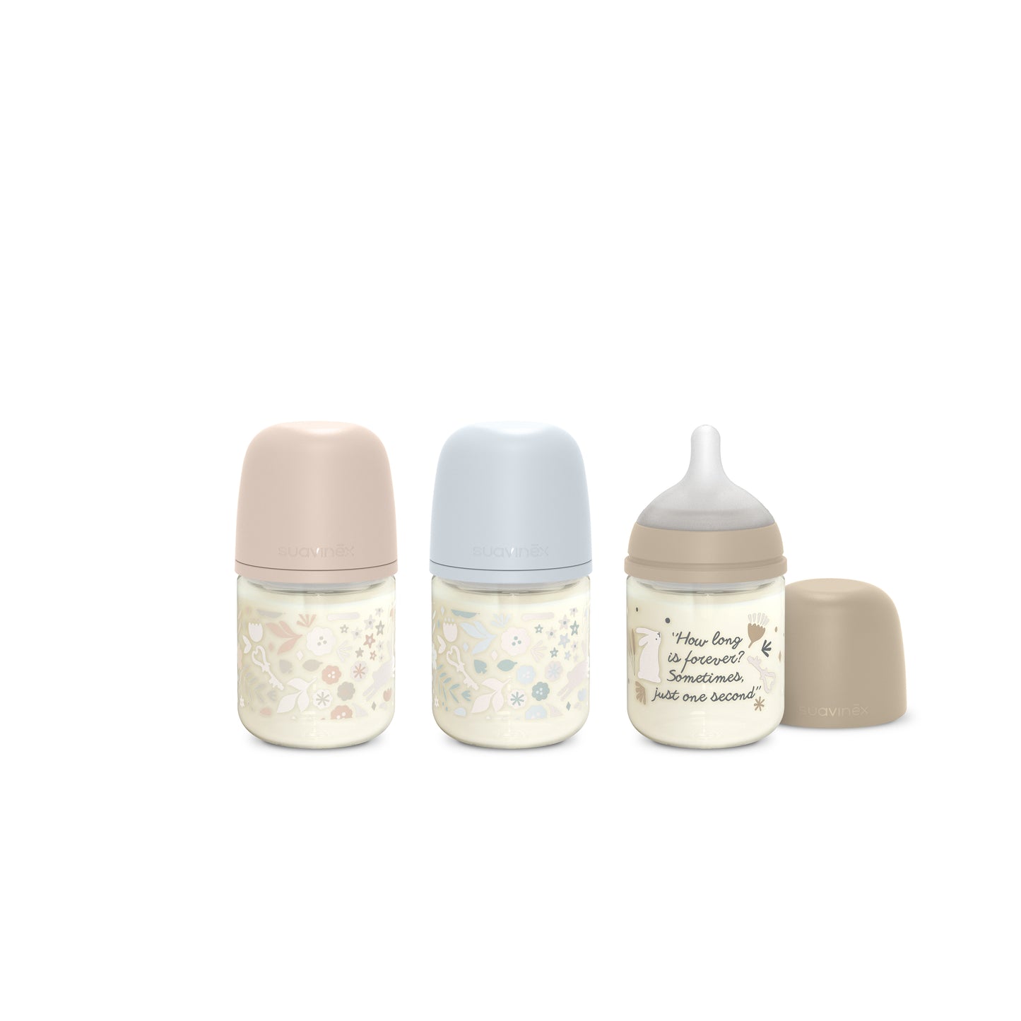 Suavinex Biberón de Vidro com Silicone S Wonderland 120ml