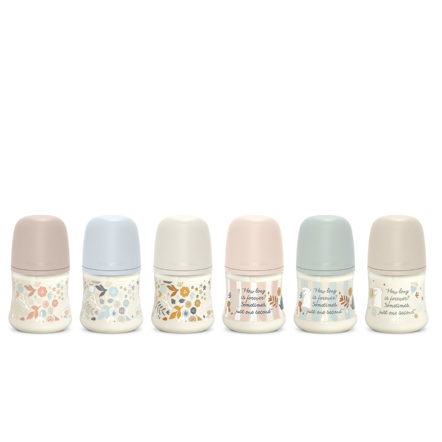 Suavinex Biberón de Vidro com Silicone S Wonderland 120ml