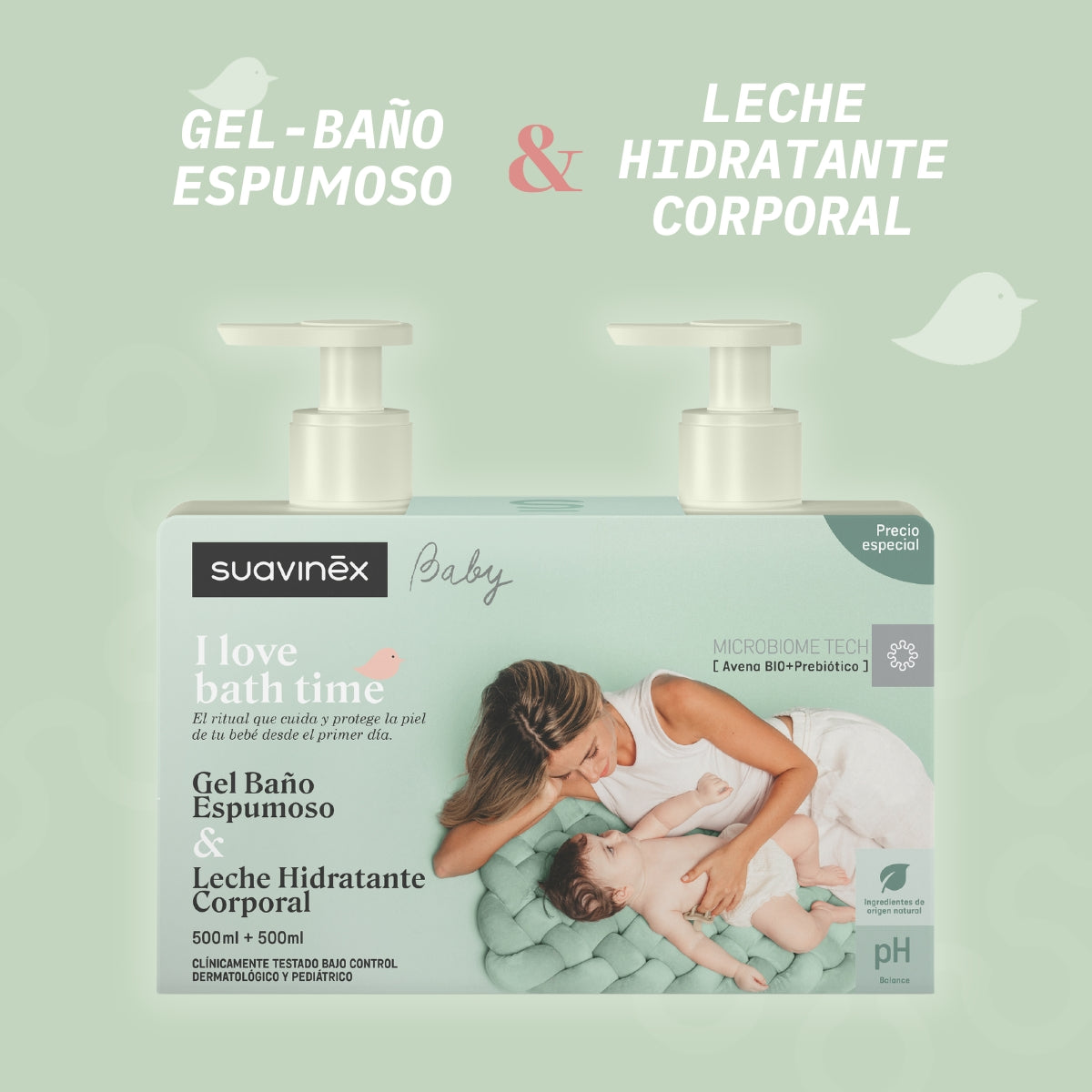 Suavinex Baby I Love Bath Time Leite+Gel 500ml