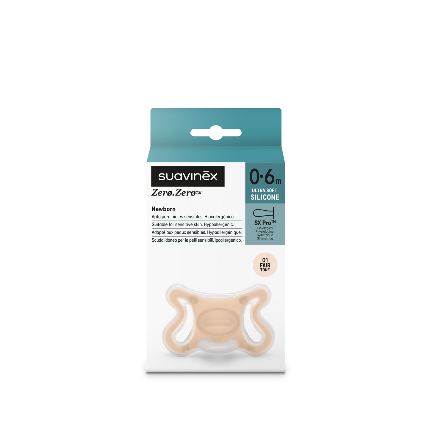 Suavinex Zero Zero Tétine Silicone 0/6M Fair 1un