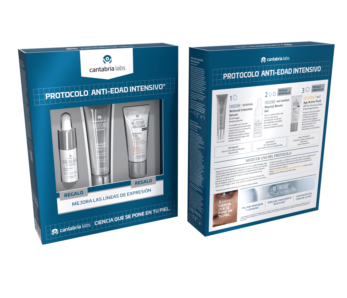 ENDOCARE pack renewal intensive + mini heliocare age active + mini niacinal