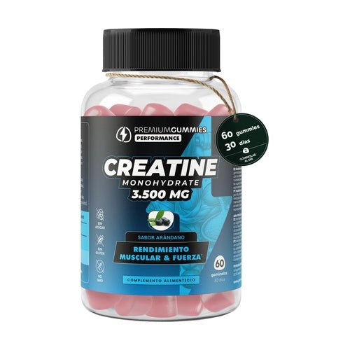 Premium Gummies Performance Creatine Suplemento Creatina 3.500 mg 60 Gominolas