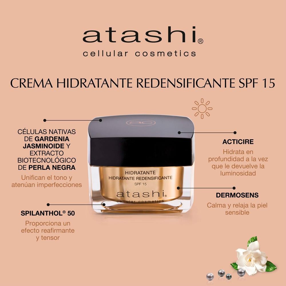 ATASHI Cellular Crema Hidratante Redensificante SPF15+ 50 ml-4