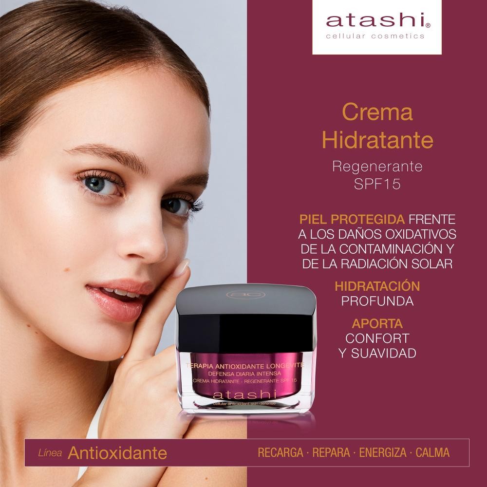 ATASHI Antioxidante Crema Hidratante Regenerante SPF 15+ 50 ml-3