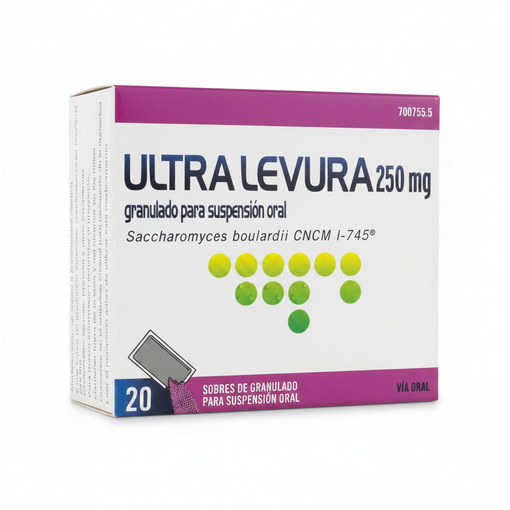 Ultra-Levura 250 mg 20 Sobres Polvo Para Suspension Oral