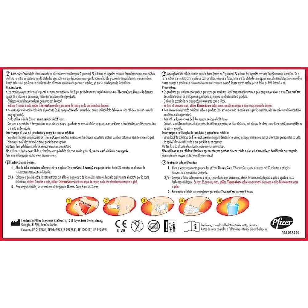 THERMACARE Parches de Calor para Dolor Zona Lumbar y Cadera 2uds-2