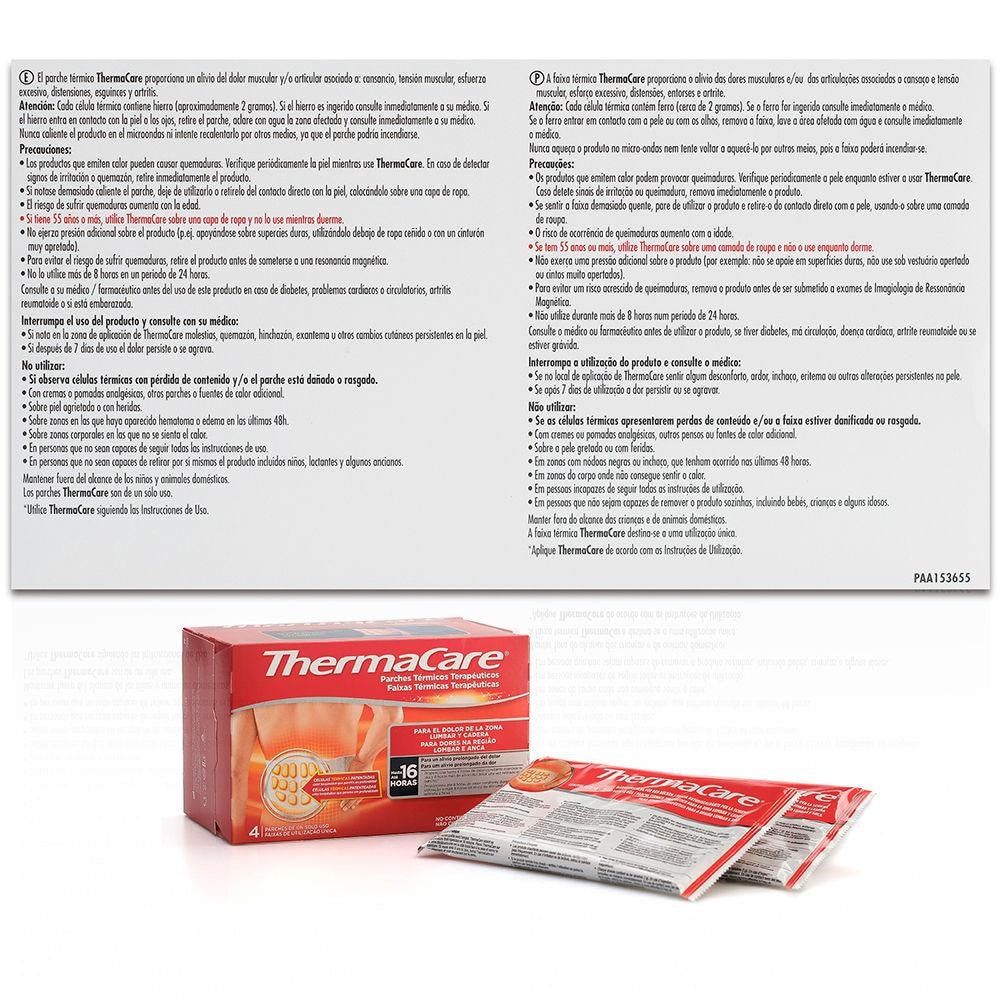 THERMACARE Parches de Calor zona Lumbar y Cadera 4uds-2
