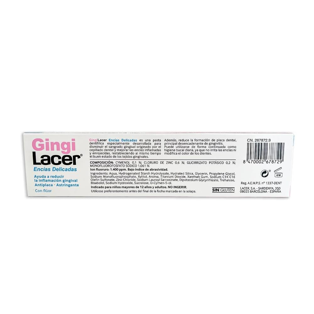 LACER Gingilacer Pasta Dentífrica DUPLO 2x125ml FORMATO AHORRO-2
