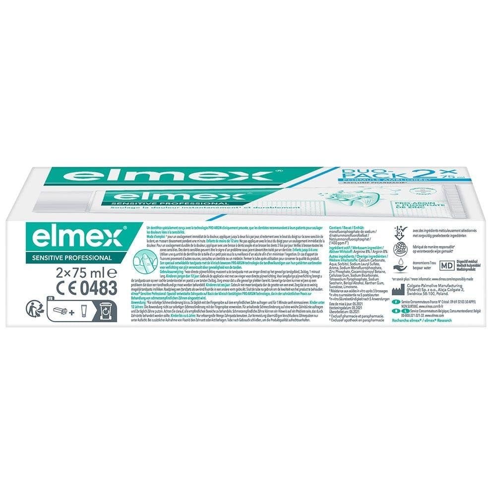 ELMEX Sensitive Profesional Dentífrico Dientes Sensibles Duplo 2x75 ml-9