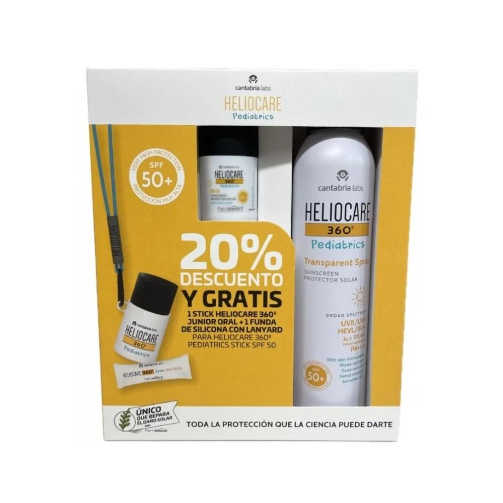 Heliocare 360 Pack Pediatrics Transparent Spray 200 ml + Stick 25 g-1