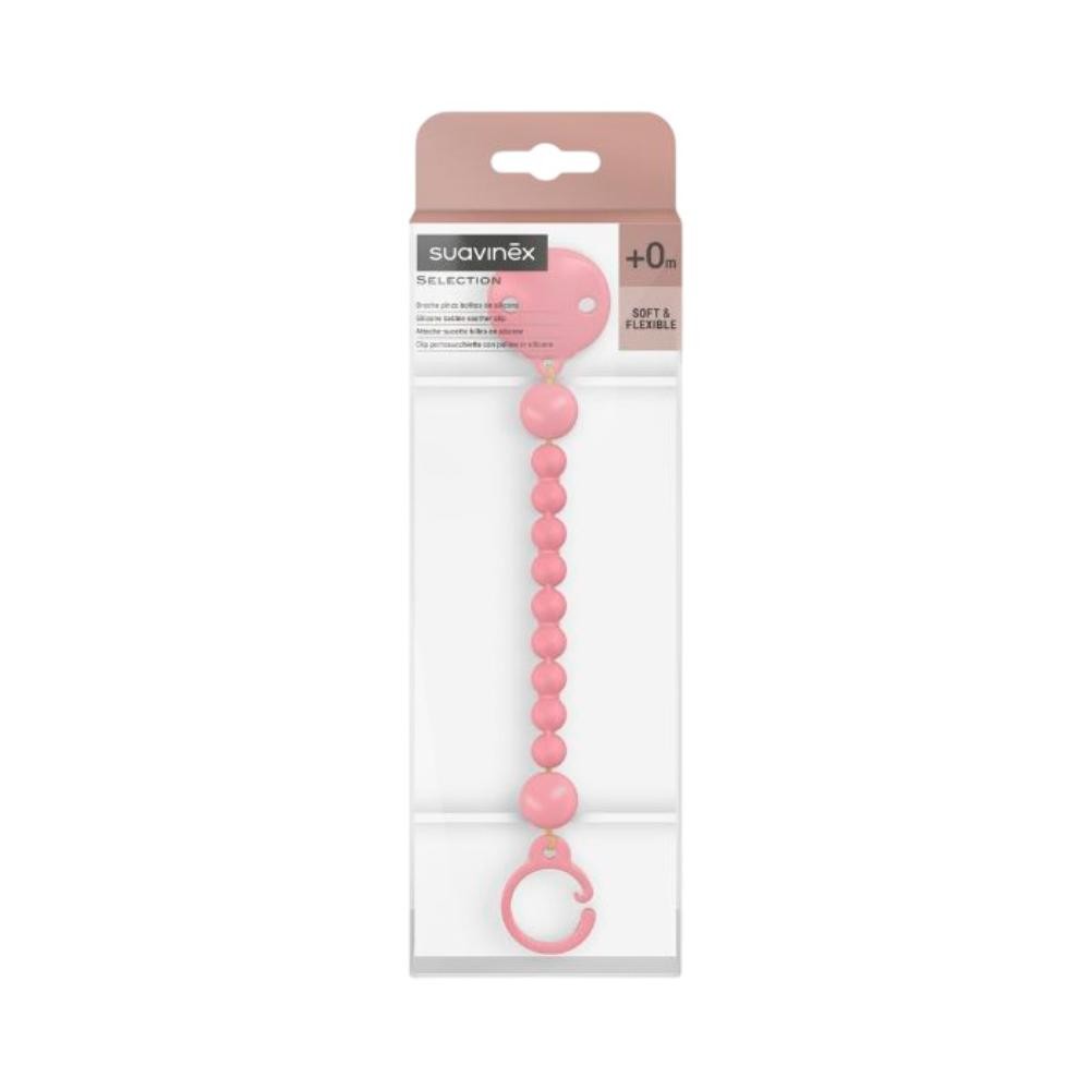 SUAVINEX Broche Pinza Bolitas de Silicona Fucsia 1 ud-2