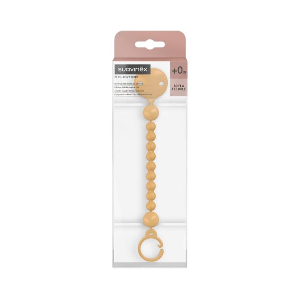 SUAVINEX Broche Pinza Bolitas de Silicona Amarillo 1 ud-2