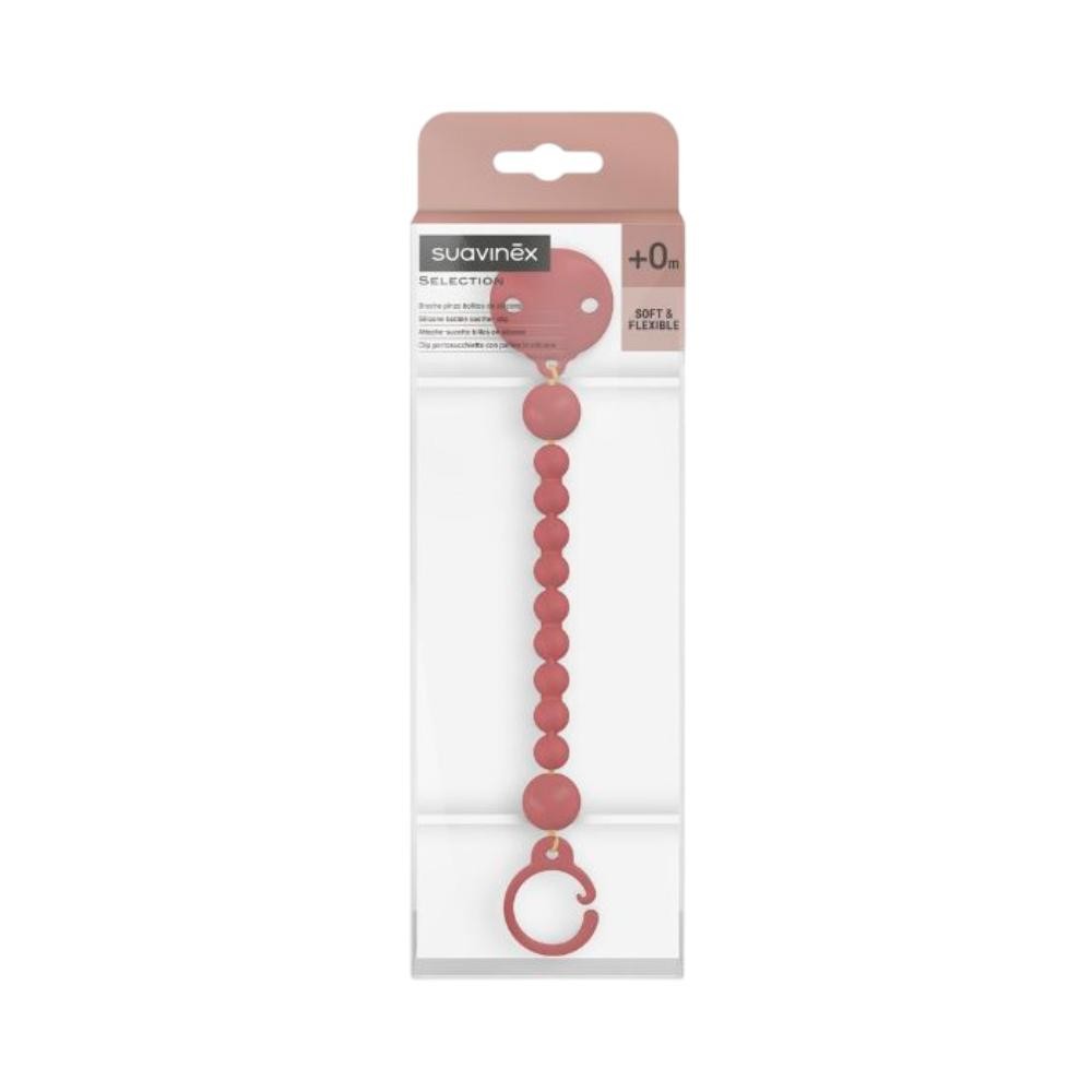 SUAVINEX Broche Pinza Bolitas de Silicona Rojo 1 ud-2