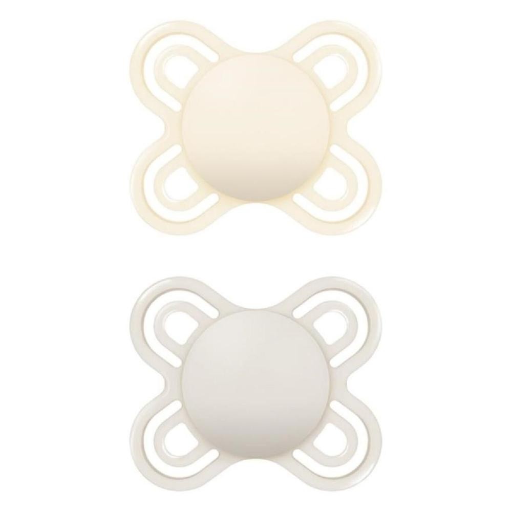 MAM Chupete Perfect Start Silicona 0-2 Meses 2 unidades (blancos)-1