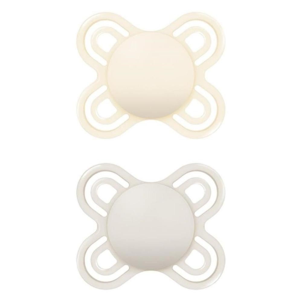 MAM Chupete Perfect Start Silicona 0-2 Meses 2 unidades (blancos)-1