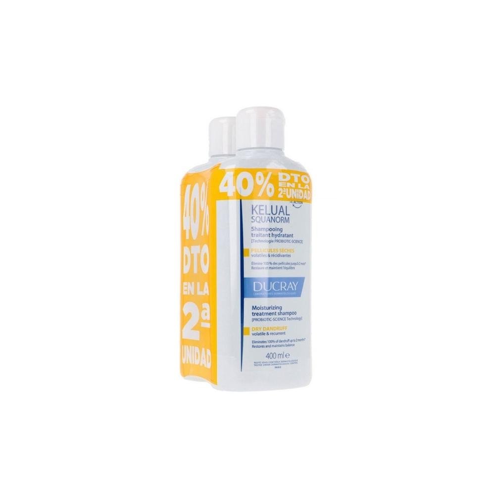 Ducray Kelual Squanorm Champú Caspa Seca Duplo 2x400ml-1