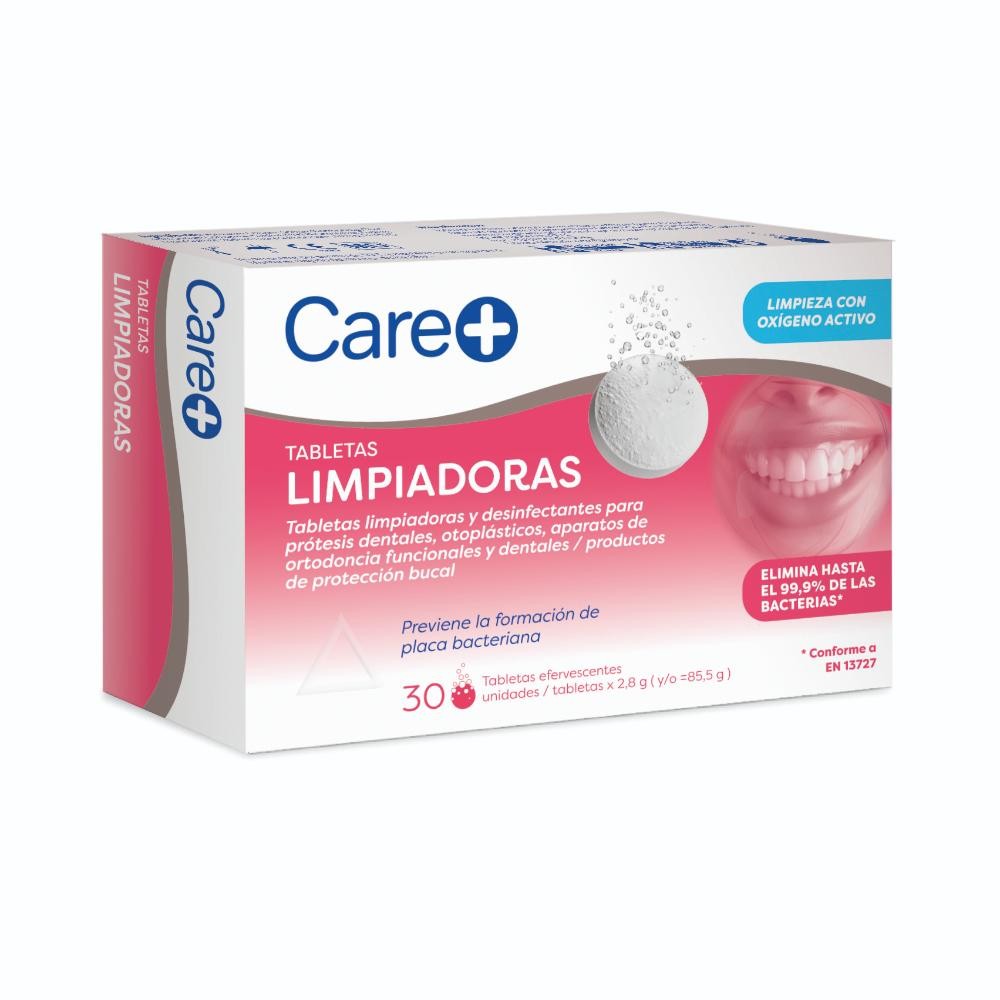 CARE+ Tabletas Limpiadoras Dentaduras Postizas 30uds-1