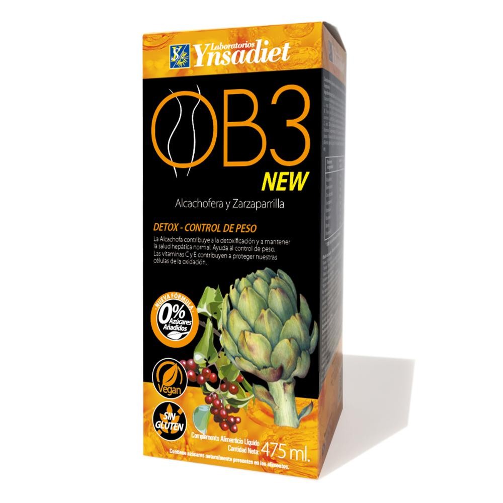 Línea OB Ob3 Jarabe Drenante Sin Azúcares 475 ml-1