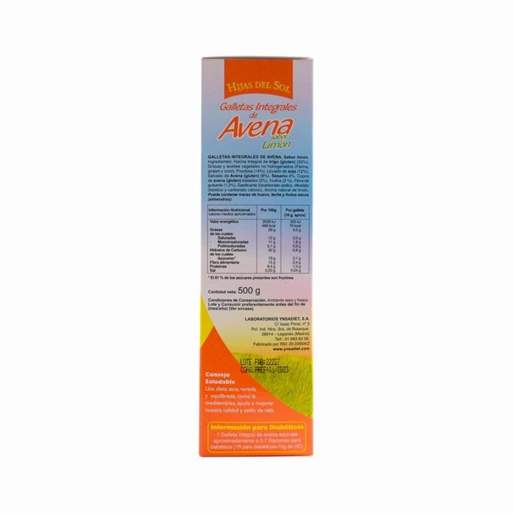 Hijas Del Sol Galletas Salvado Avena 500 g-2