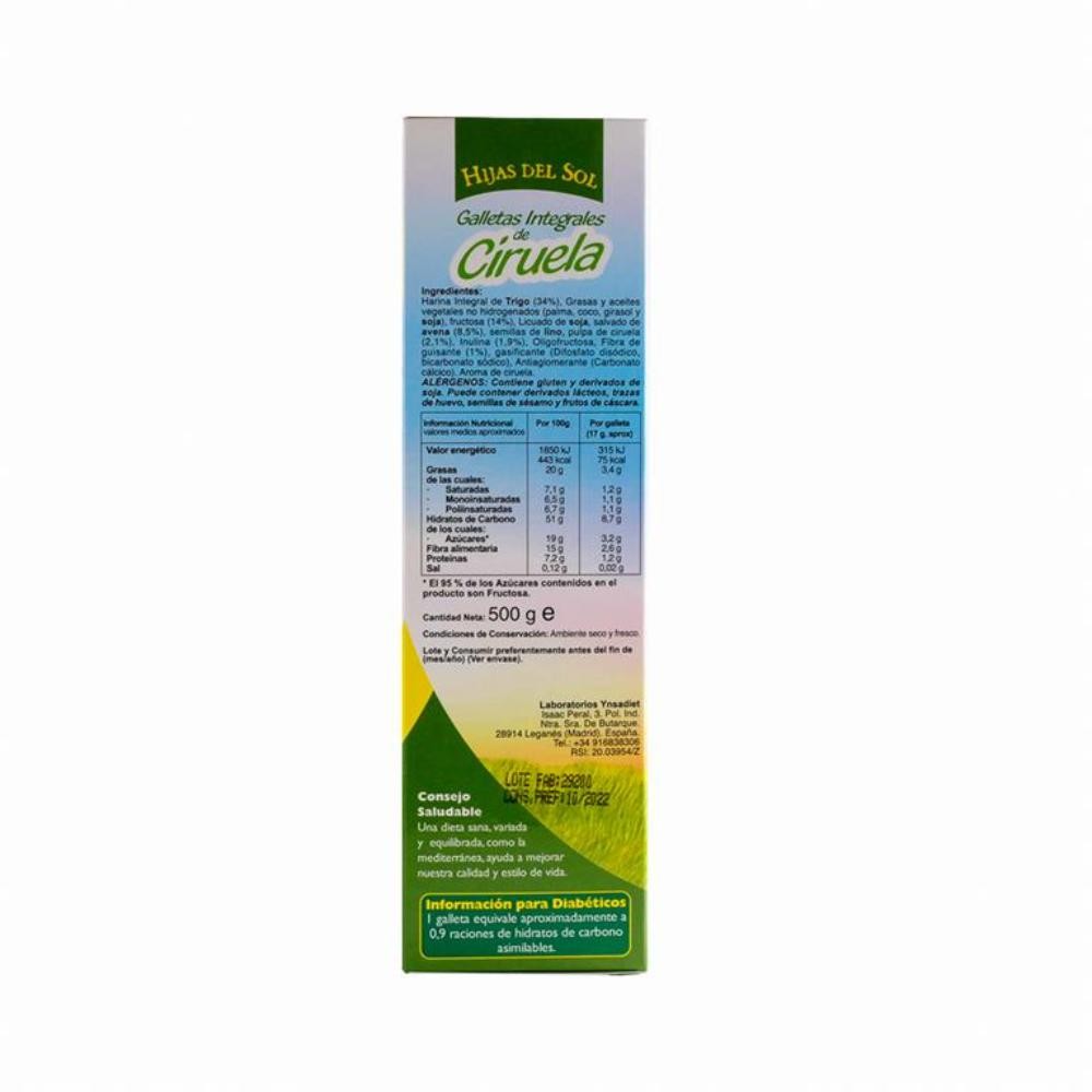 Hijas Del Sol Galletas Integrales de Ciruela 500 g-2
