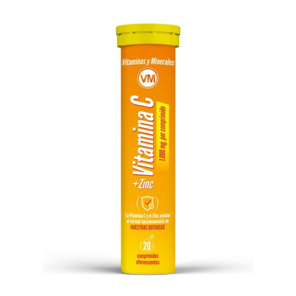 Vitaminas y Minerales Vitamina C + Zinc 20 Comprimidos-1