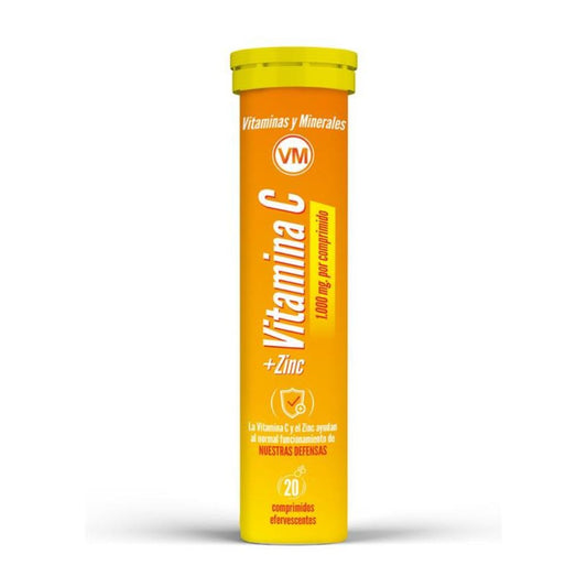 Vitaminas y Minerales Vitamina C + Zinc 20 Comprimidos-1