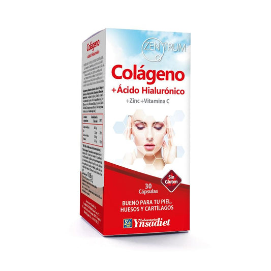 Zentrum Colágeno + Ácido Hialurónico + Zinc + Vit C (30 cápsulas)-1
