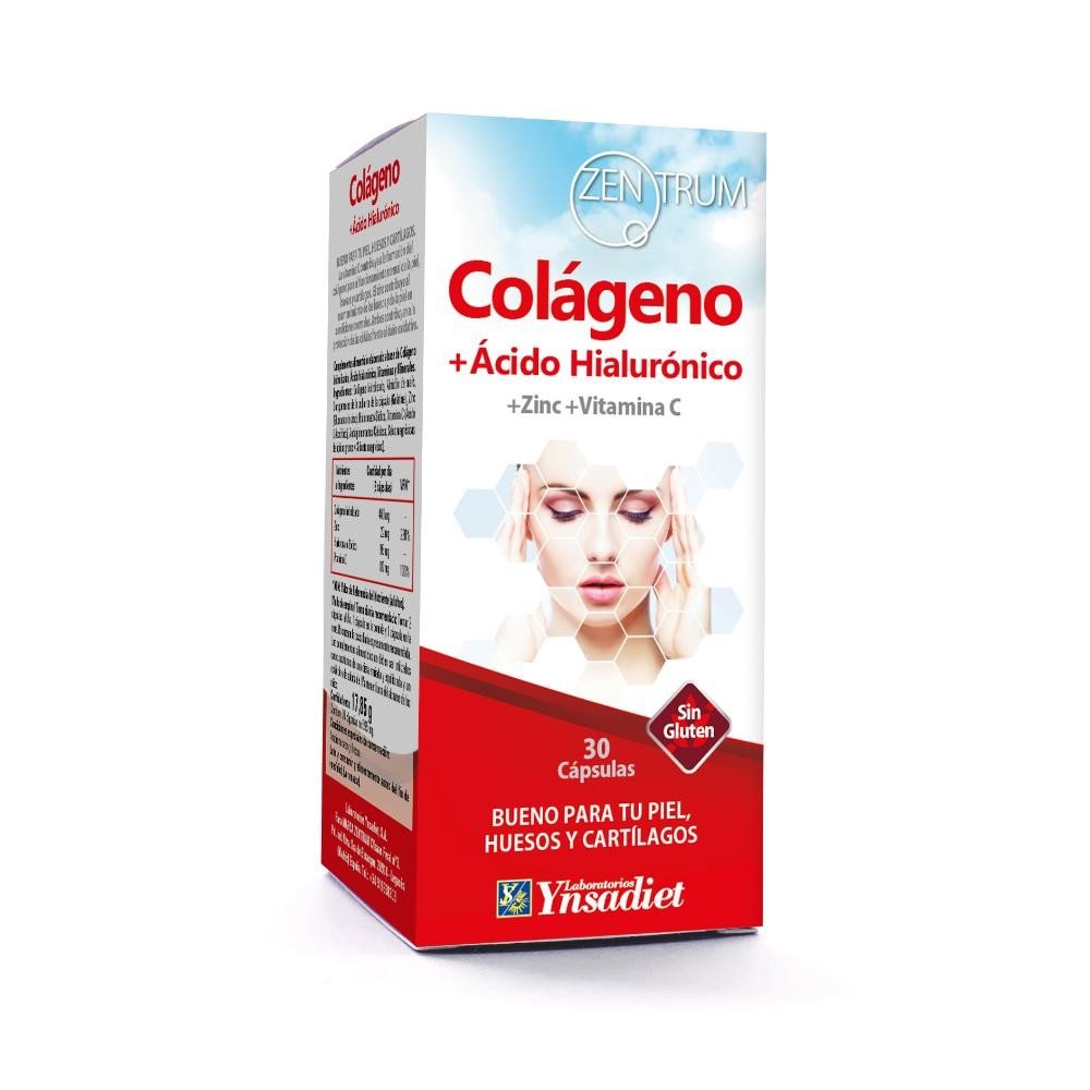 Zentrum Colágeno + Ácido Hialurónico + Zinc + Vit C (30 cápsulas)-1