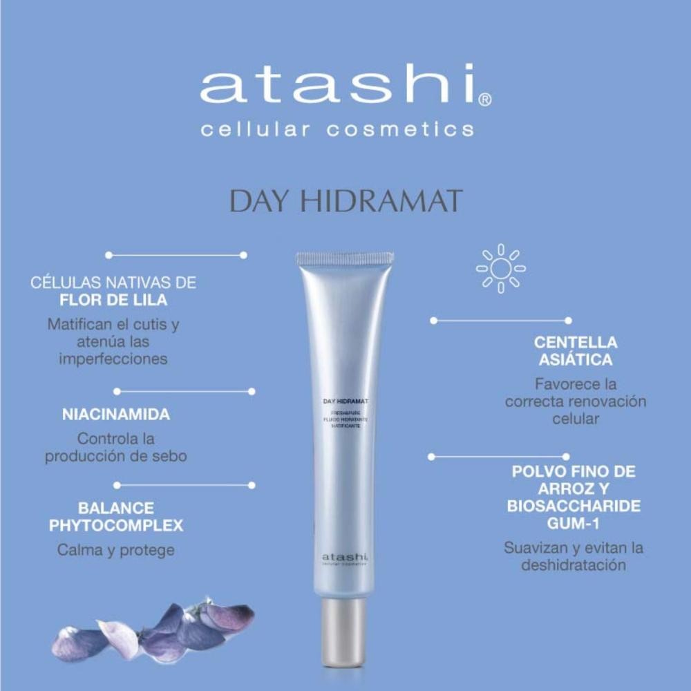 ATASHI Hidramat Day Hidratante Matificante Piel Mixta y Grasa 50 ml-4