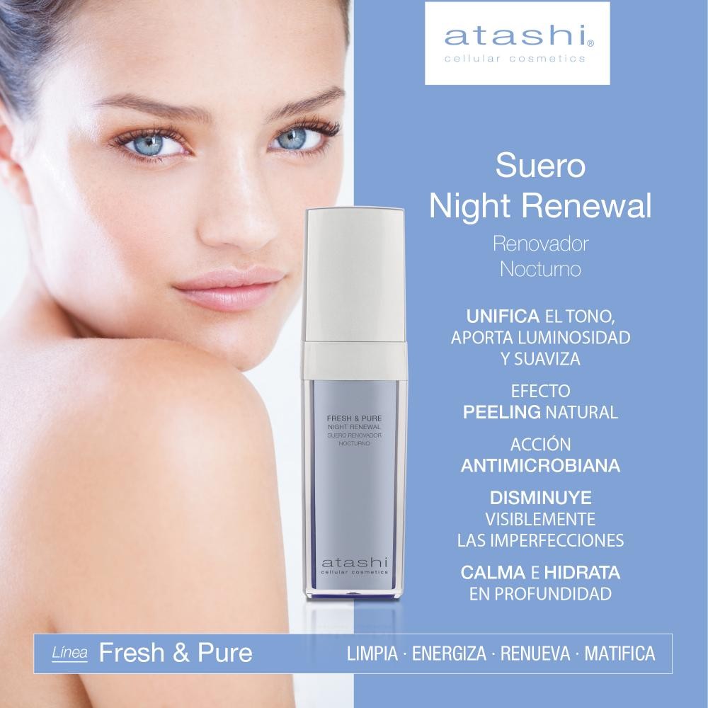 ATASHI Fresh & Pure Suero de Noche Renovador 30 ml-3