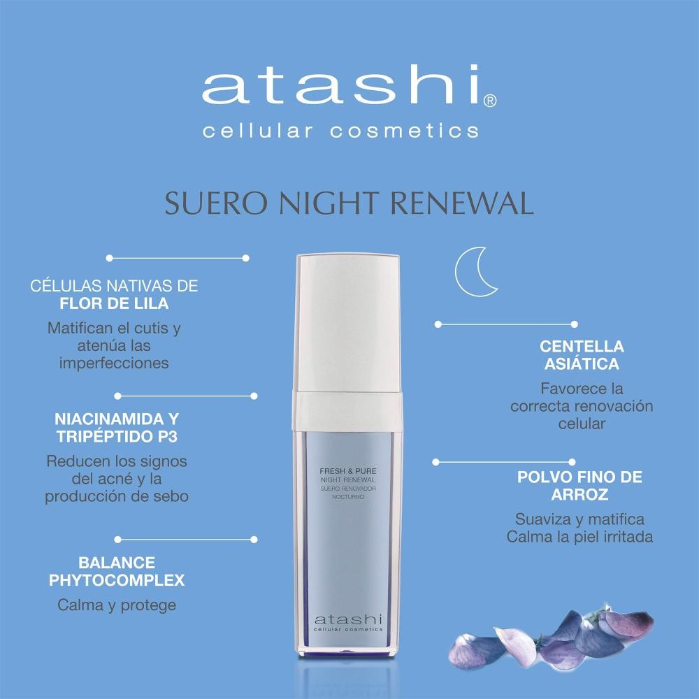 ATASHI Fresh & Pure Suero de Noche Renovador 30 ml-4