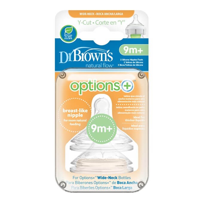 DR. BROWN\'S Tetina Options Plus Boca Ancha Corte Y-1