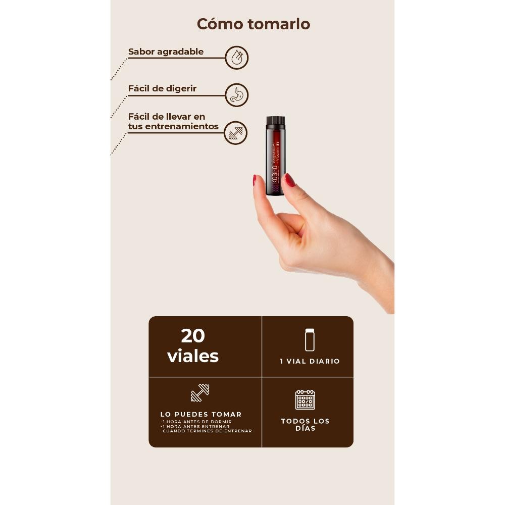 Kobho Labs Magnesio + Vitamina B6 20 Viales-13