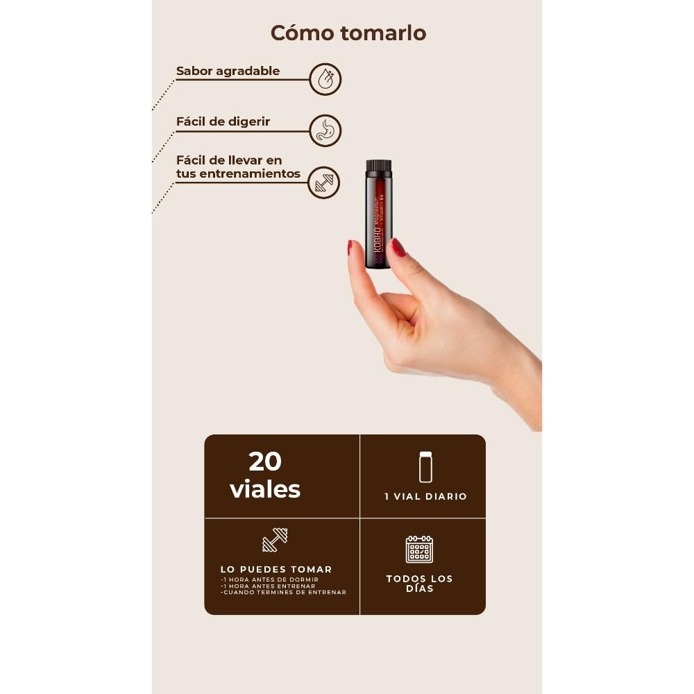 Kobho Labs Magnesio + Vitamina B6 20 Viales-13