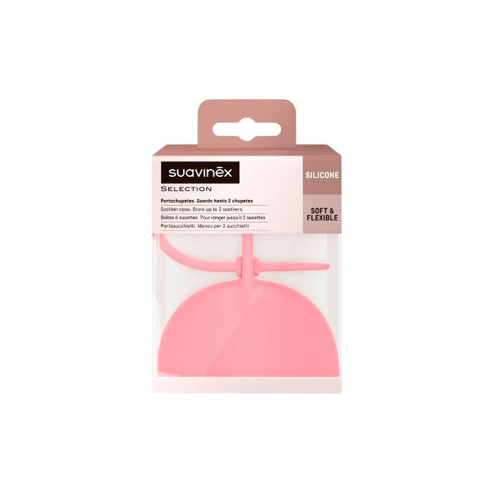 SUAVINEX Portachupetes de Silicona Fucsia 1 ud-2