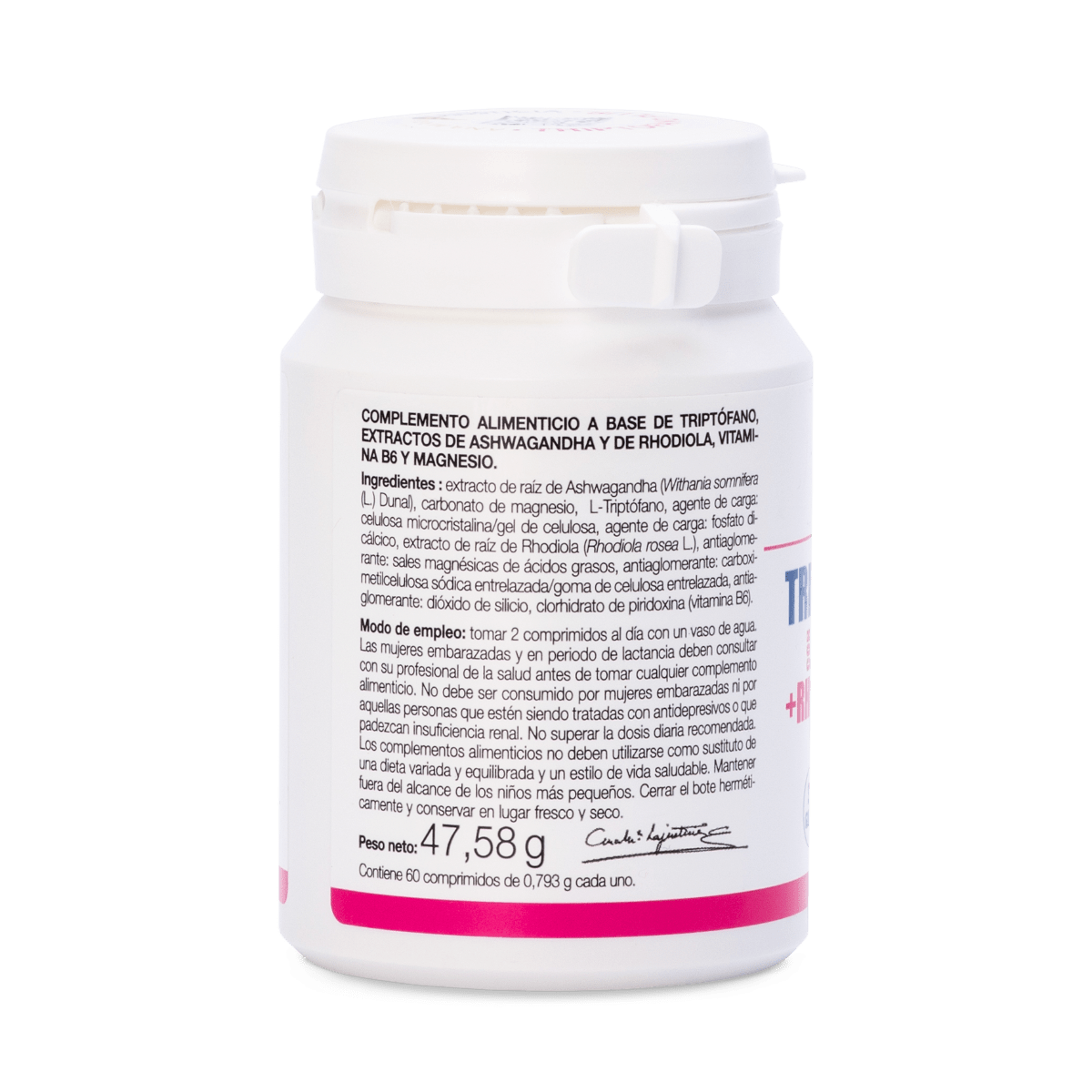 Ana María Lajusticia Tryptophan Plus Ashwagandha Rhodiola und Magnesium 60 Tabletten